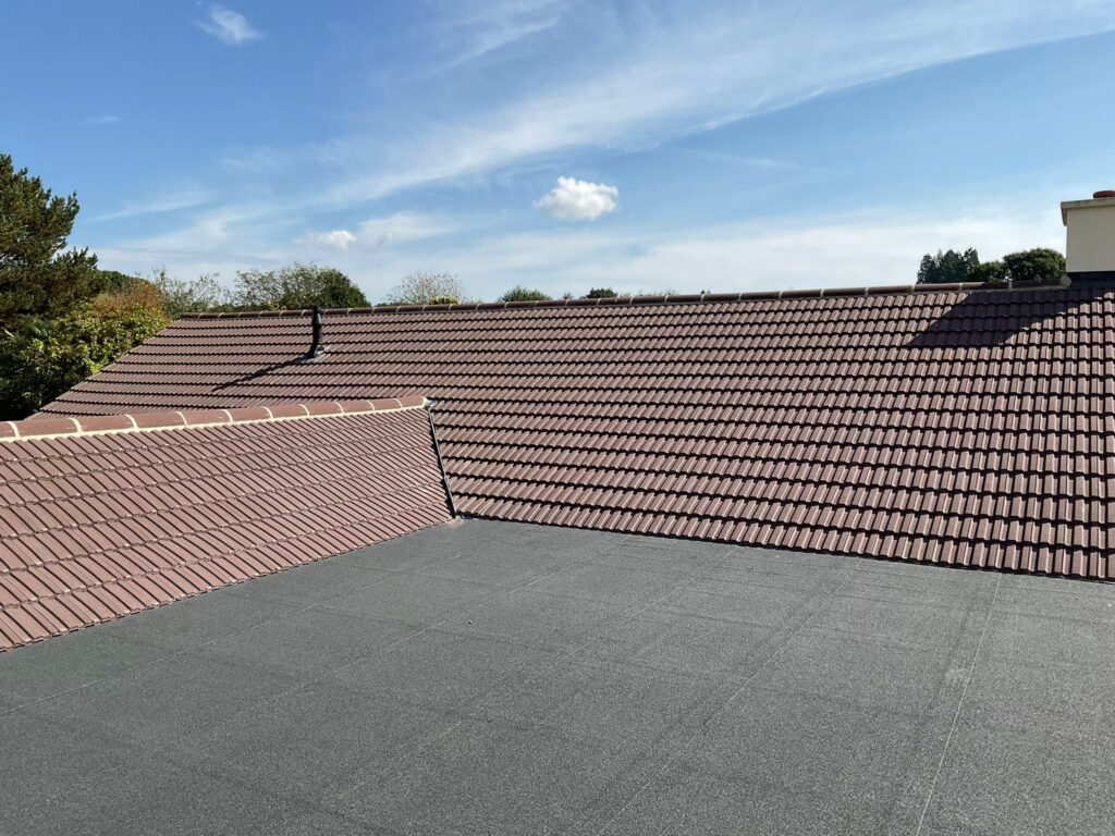 This is a photo of a roof which has just been repaired works carried out by LJ Roofing Abingdon